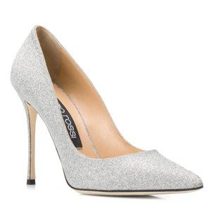 Sergio Rossi Metallic Glitter Stiletto Pumps 37.5